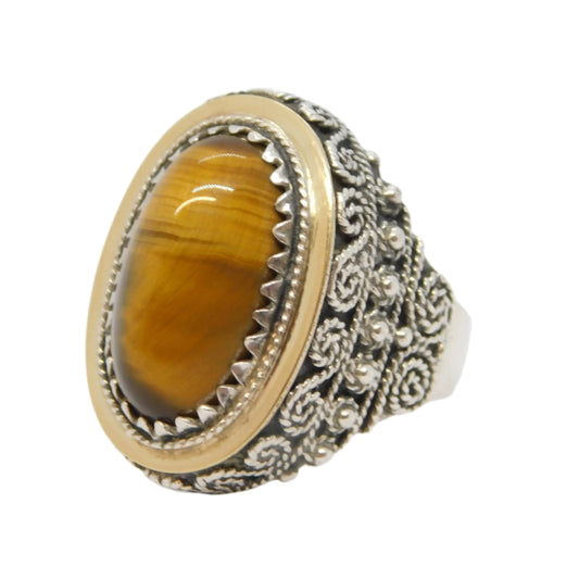 Antique Silver Gold Spanish Ring Jewellery