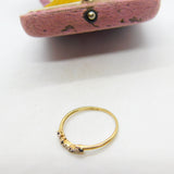 9ct Yellow Gold, Sapphire & Diamond Band Ring Vintage c1980 Sheffield