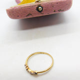9ct Yellow Gold, Sapphire & Diamond Band Ring Vintage c1980 Sheffield
