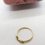 9ct Yellow Gold, Sapphire & Diamond Band Ring Vintage c1980 Sheffield