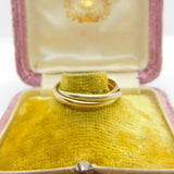 9ct Yellow, Rose & White Gold Trinity Ring Vintage c1970