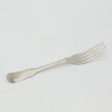 Irish Sterling Silver Table Fork with Monkey Crest Antique 1826 Georgian Dublin