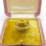 9ct Yellow, Rose & White Gold Trinity Ring Vintage c1970