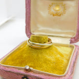 9ct Yellow, Rose & White Gold Trinity Ring Vintage c1970