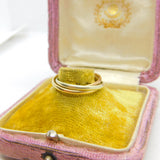 9ct Yellow, Rose & White Gold Trinity Ring Vintage c1970
