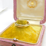 9ct Yellow, Rose & White Gold Trinity Ring Vintage c1970