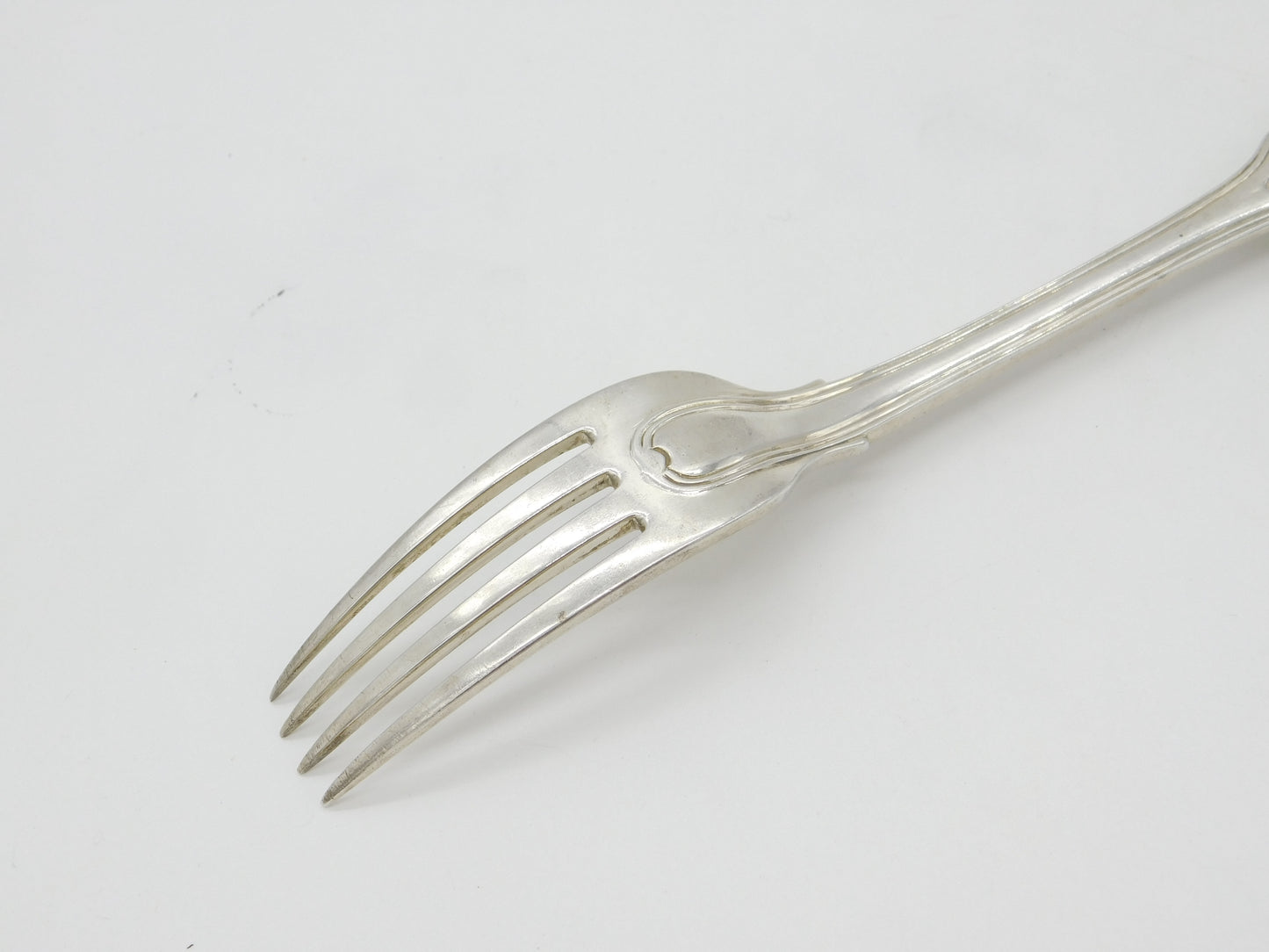 Irish Sterling Silver Table Fork with Monkey Crest Antique 1826 Georgian Dublin