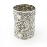 Edwardian Sterling Silver Floral Christening Mug Antique 1906 Birmingham