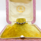 9ct Yellow Gold, Sapphire & Diamond Band Ring Vintage c1980 Sheffield