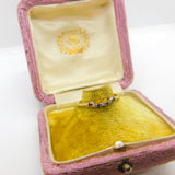 9ct Yellow Gold, Sapphire & Diamond Band Ring Vintage c1980 Sheffield