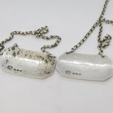 Pair of Sterling Silver French & Italian Vermouth Decanter Labels Antique 1932 London