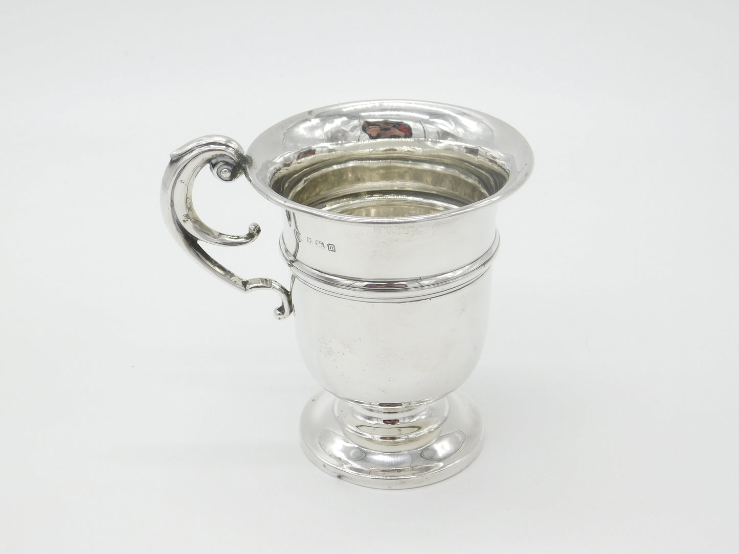 Sterling Silver Christening Mug or Cup Antique 1911 Birmingham Art Deco Williams Ltd.