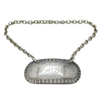 Antique Victorian Silver Whisky Label 