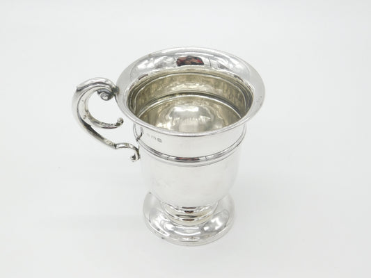 Sterling Silver Christening Mug or Cup Antique 1911 Birmingham Art Deco Williams Ltd.