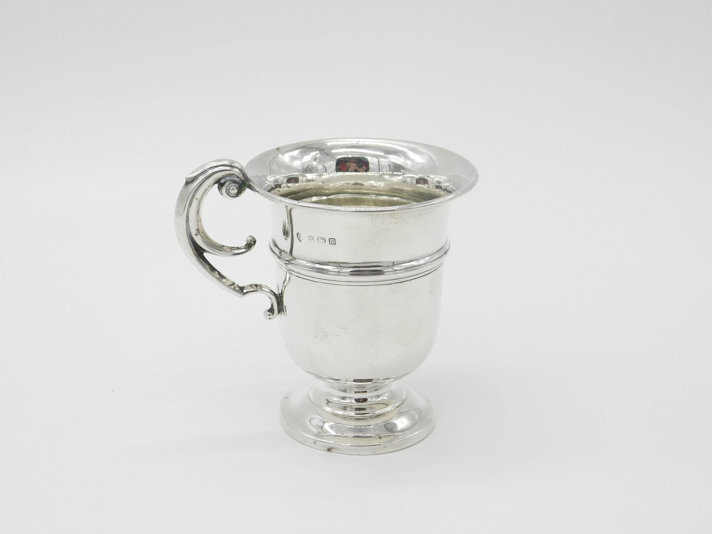 Sterling Silver Christening Mug or Cup Antique 1911 Birmingham Art Deco Williams Ltd.