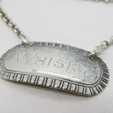 Early-Victorian Sterling Silver Whisky Decanter Label Antique 1846 London