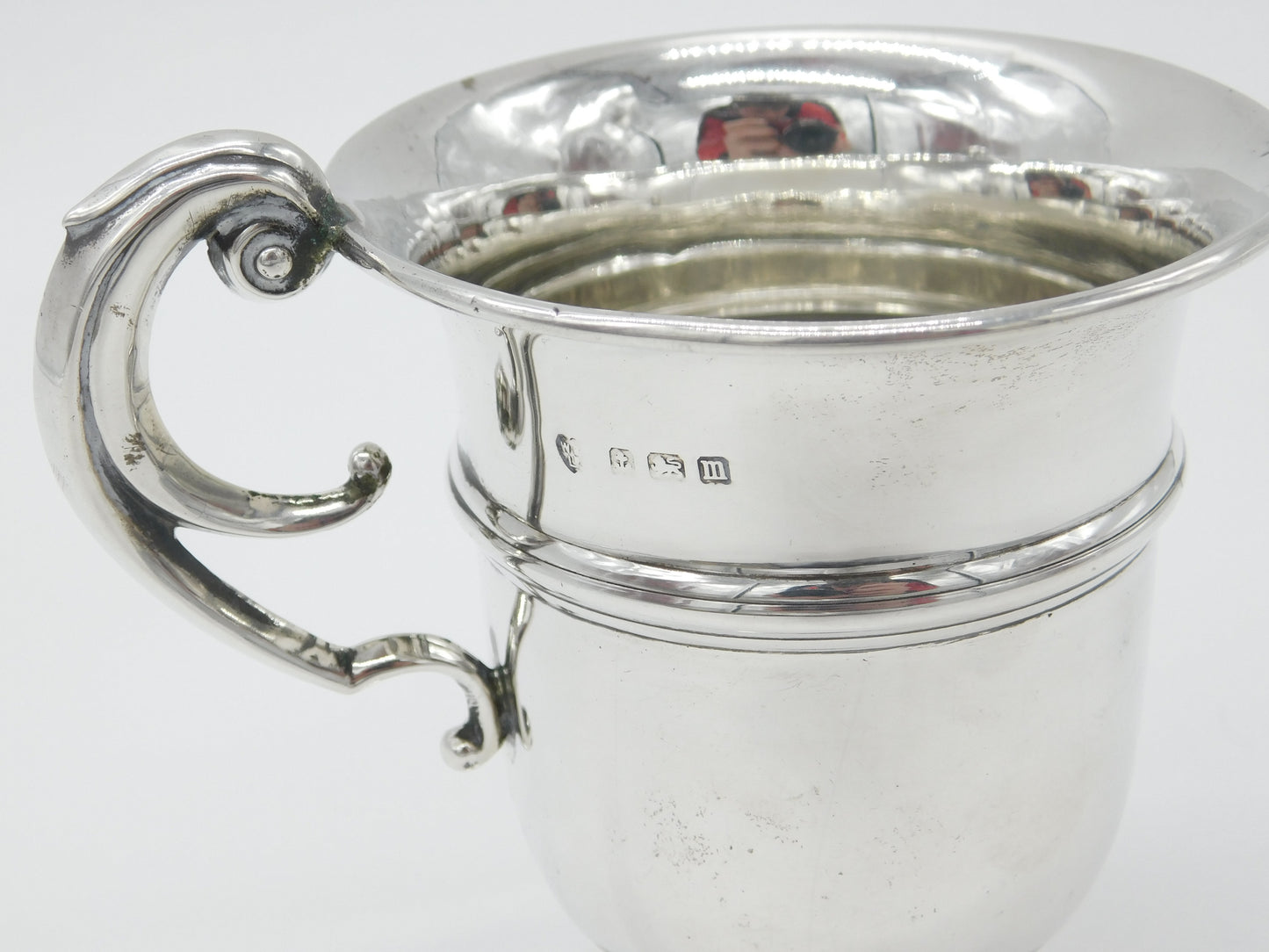 Sterling Silver Christening Mug or Cup Antique 1911 Birmingham Art Deco Williams Ltd.