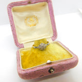 Victorian 18ct Yellow Gold Diamond Set Daisy Cluster Ring Antique c1890