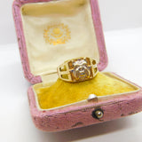 9ct Yellow Gold British Bulldog Large Signet Ring Vintage c2000 Sheffield