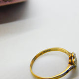 Victorian 18ct Yellow Gold Diamond Set Daisy Cluster Ring Antique c1890