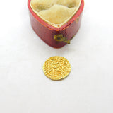 Indian 24ct Gold Mughal 1 Mohar Coin Very Fine c1750 0.6g Antique Early