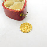 Indian 24ct Gold Mughal 1 Mohar Coin Very Fine c1750 0.6g Antique Early