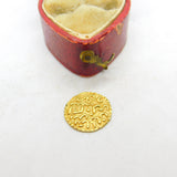 Indian 24ct Gold Mughal 1 Mohar Coin Very Fine c1750 0.6g Antique Early