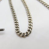 Edwardian Sterling Silver Albert Watch Chain 1902 Birmingham Antique 18" Length