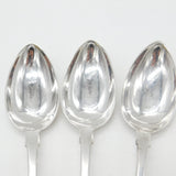 Georgian York Assay Sterling Silver Set of Table Spoons 1830 Barber & Whitwell
