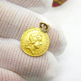 King George I 22ct Gold Third Guinea Coin Charm 1718 Very Fine Antique