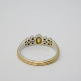 18ct White Gold, Citrine & Twelve-Stone Diamond Ring Vintage 2006 London