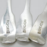 Georgian York Assay Sterling Silver Set of Table Spoons 1830 Barber & Whitwell