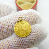 King George I 22ct Gold Third Guinea Coin Charm 1718 Very Fine Antique