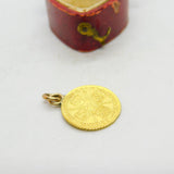 King George I 22ct Gold Third Guinea Coin Charm 1718 Very Fine Antique