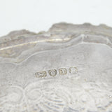 George III Sterling Silver Lion Crest Floral Salver Dish Antique 1786 London