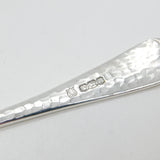Arts & Crafts Planished Sterling Silver Serving Spoon 1927 Sheffield Antique