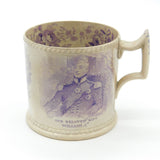 King William IV & Queen Adelaide Pearlware Coronation Mug Antique 1830 AF