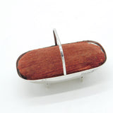 Sterling Silver Trug Basket Novelty Sewing Pin Cushion Antique 1911 Sheffield