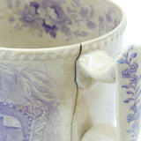 King William IV & Queen Adelaide Pearlware Coronation Mug Antique 1830 AF