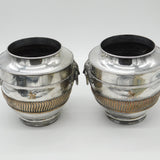 Pair of Georgian Old Sheffield Silver Plated Bacchus Mask Wine Coolers c1780