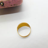 Victorian 15ct Yellow Gold, Seed Pearl & Coral Boat Ring 1886 Chester Antique