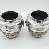 Pair of Georgian Old Sheffield Silver Plated Bacchus Mask Wine Coolers c1780
