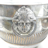 Pair of Georgian Old Sheffield Silver Plated Bacchus Mask Wine Coolers c1780