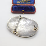 Mexican Sterling Silver, Turquoise & Onyx Taxco Belt Buckle Vintage c1960