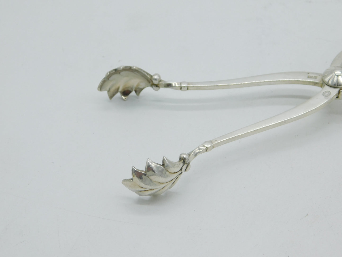 Georg Jensen Danish Sterling Silver Acanthus Pattern Ice Tongs Antique c1925