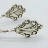 Georg Jensen Danish Sterling Silver Acanthus Pattern Ice Tongs Antique c1925