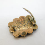 George IV 9ct Gold, Whitby Jet & Hair Set Mourning Brooch Antique 1830
