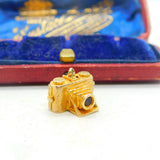 9ct Yellow Gold Opening Film Camera Charm Pendant Vintage 1961 Birmingham