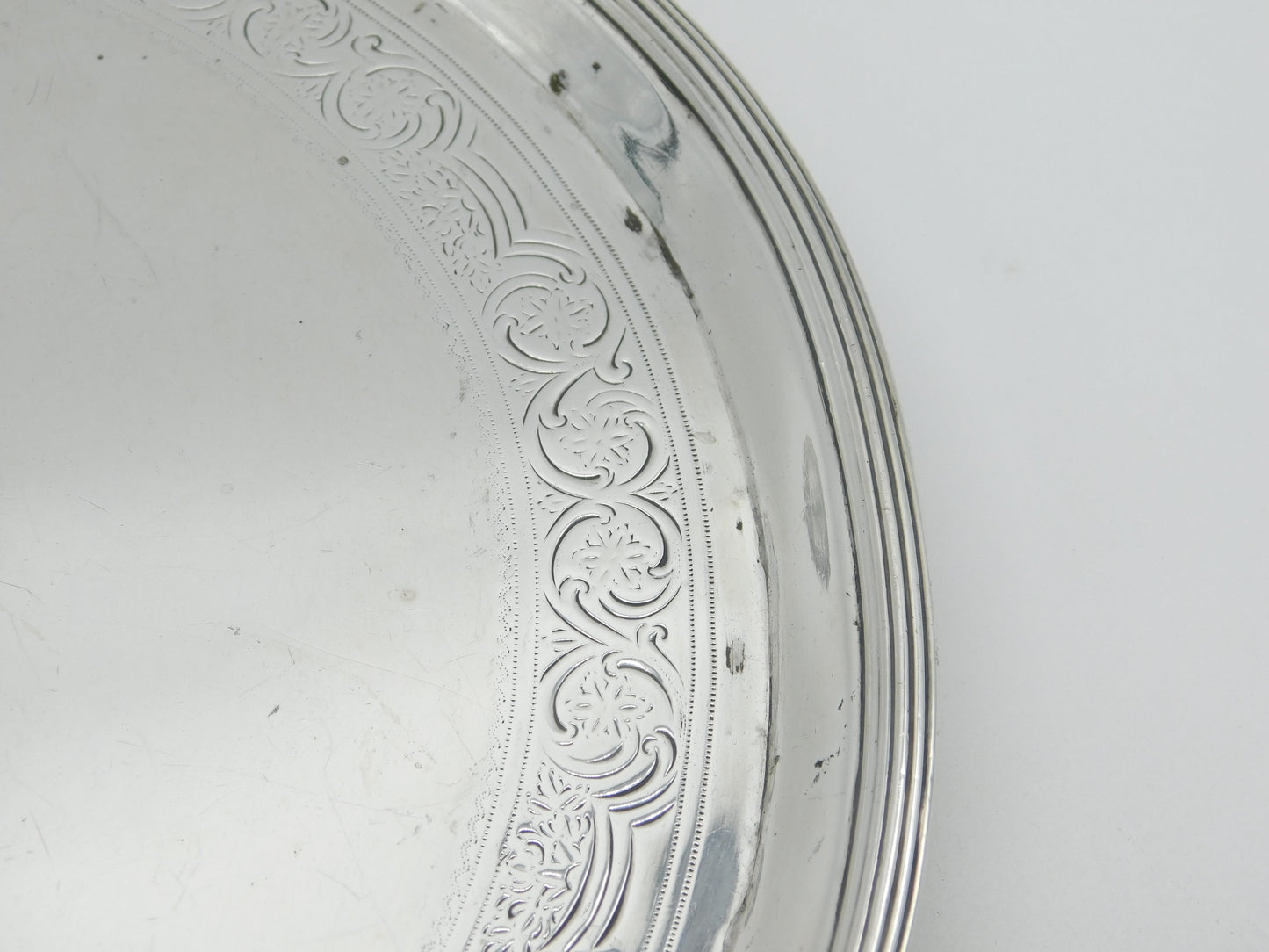 George III Sterling Silver Circular Crested Salver Dish Antique 1794 London John Hutson