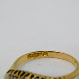 Edwardian 18ct Yellow Gold, Opal & Diamond Boat Ring Antique 1907 Chester